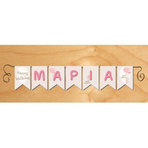 1st baby girl birthday banner