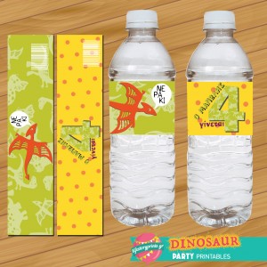 Water Label Dinosaur
