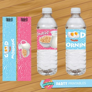 Water Label Breakfast Party