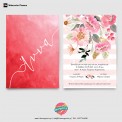 Πρόσκληση Watercolor Flowers