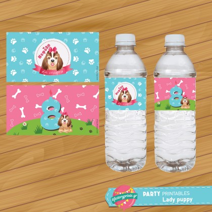 Water Label lady puppy Water Label lady puppy