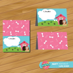 Food Labels lady puppy