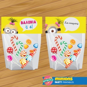 Bag topper minion girl 